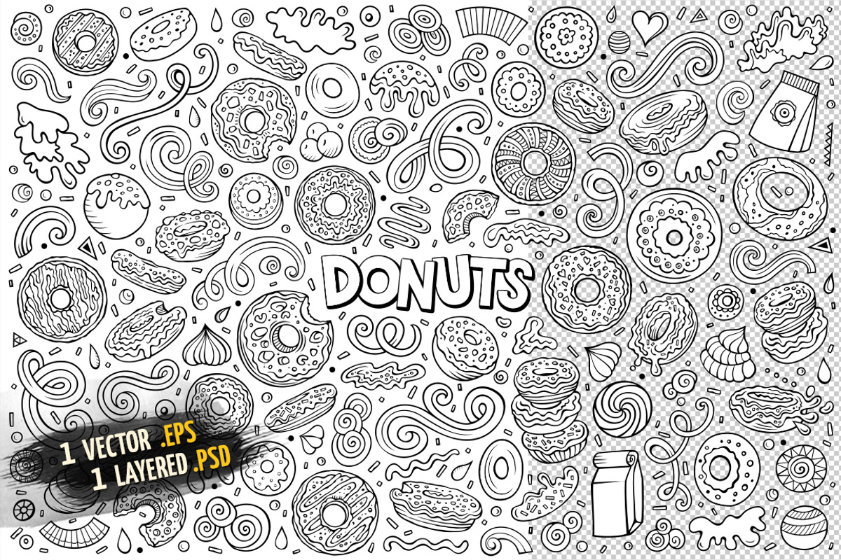 Donuts Objects & Elements Set, an Object Graphic by BALABOLKA (Photo 3 of 4)
