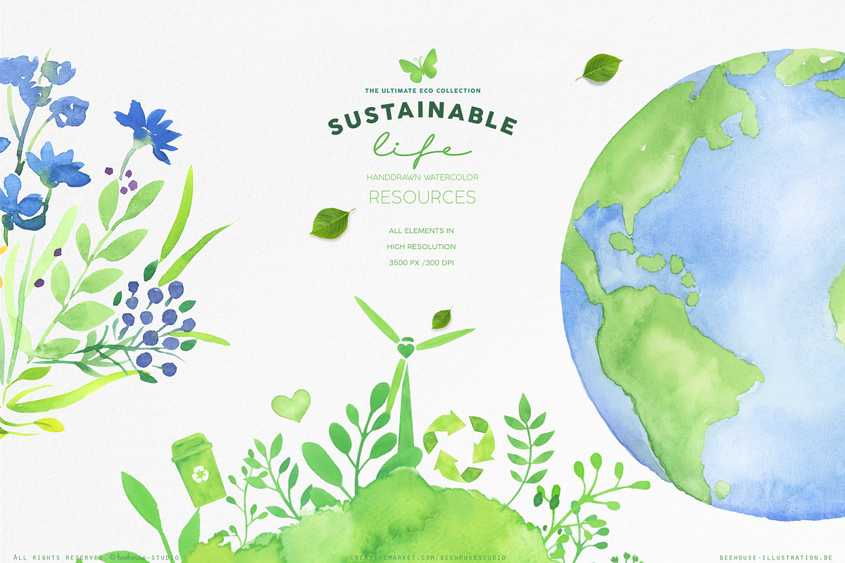Sustainable Eco Lifestyle Collection, an Object Illustration by beehouse studio (Photo 8 of 9)