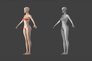 Stylized Female 01 A-Pose Base Mesh, a Characters & Person 3D Model by VK Studio (Thumbnail 9 of 27)