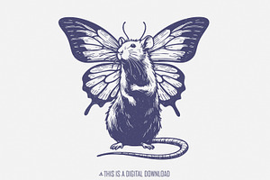 Cute Rat PNG Designs, Sublimation, an Illustration by SharpMarketplace