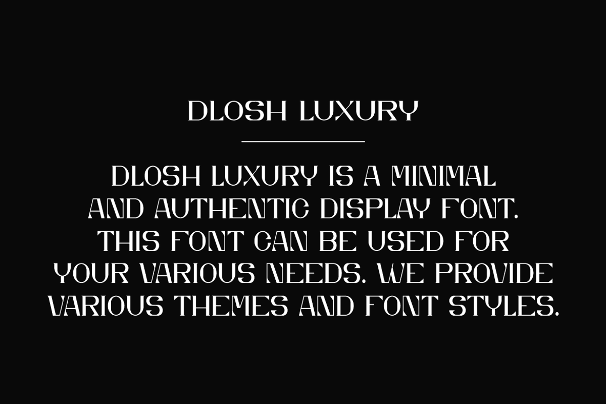 Dlosh Luxury - Elegant Serif Font, a Serif Font by Iqsiart Studio (Photo 5 of 7)