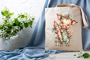 Whimsical Pig 4th of July Clipart, an Animal Illustration by SVGArt (Thumbnail 5 of 9)