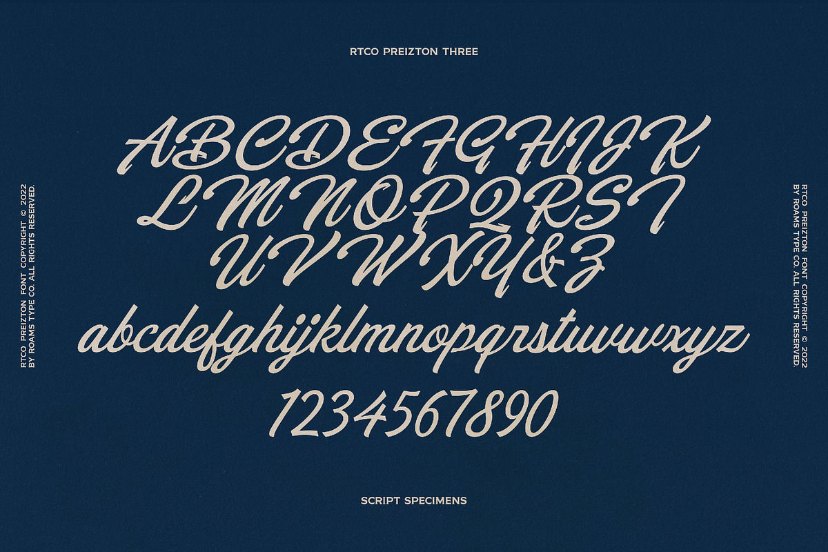 Preizton - Vintage Matchbooks Font, a Sans Serif Font by Roams Type (Photo 5 of 11)