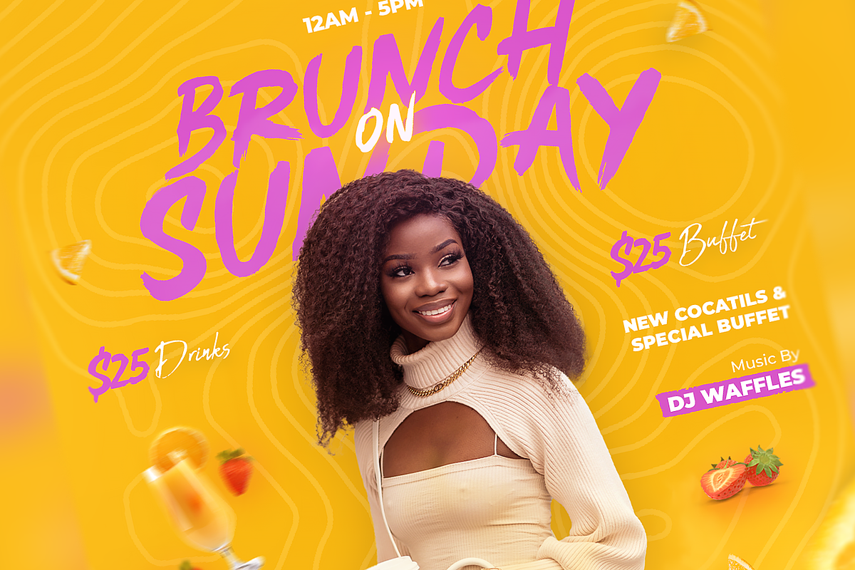 Brunch Sunday Flyer, a Flyer Template by FLYERHIVE (Photo 1 of 3)