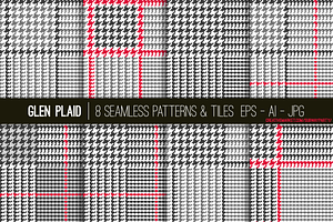 Vector Glen Plaid Patterns, a Pattern Graphic by SubwayParty