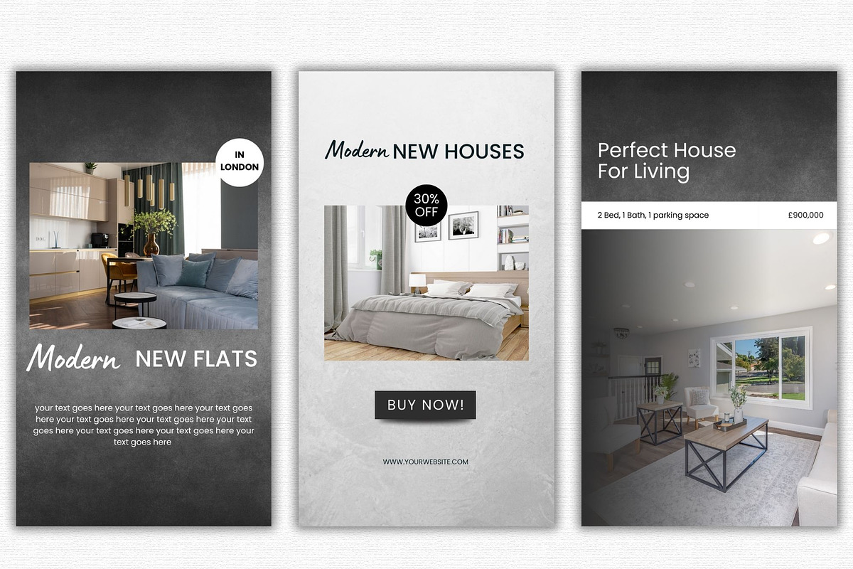 Real Estate Instagram Templates, a Social Media Template by Talipic Designs (Photo 5 of 8)