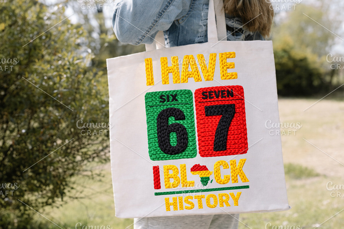 Crochet 6 7 Black History Month PNG, an Illustration by Canvas Craft (Photo 5 of 6)