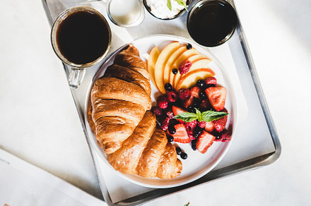 French breakfast with croissant stock photo containing food and french, a Food & Drink Photo by Foxys