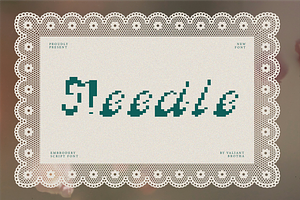 Needle | A Embroidery Font