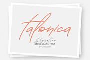 Greek Font Talonica, a Script Font by Greek fonts by nantia.co (Thumbnail 1 of 17)