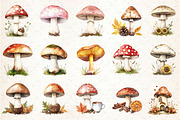 Autumn Mushroom Clipart, an Illustration by Rose Art (Thumbnail 3 of 8)