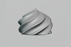 Cream swirl High quality 3d model, an Object 3D Model by fahad121