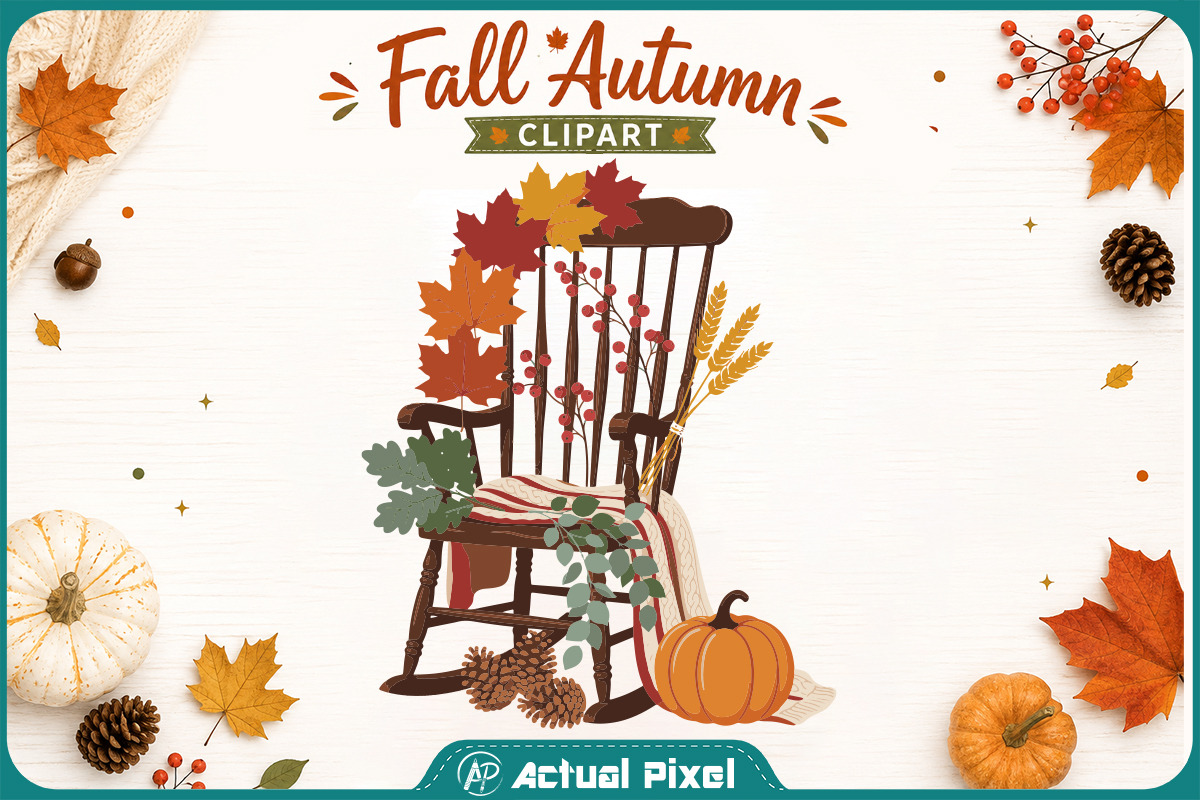 Fall Autumn Clipart Bundle, a Seasonal Illustration by Actual Pixel (Photo 20 of 21)