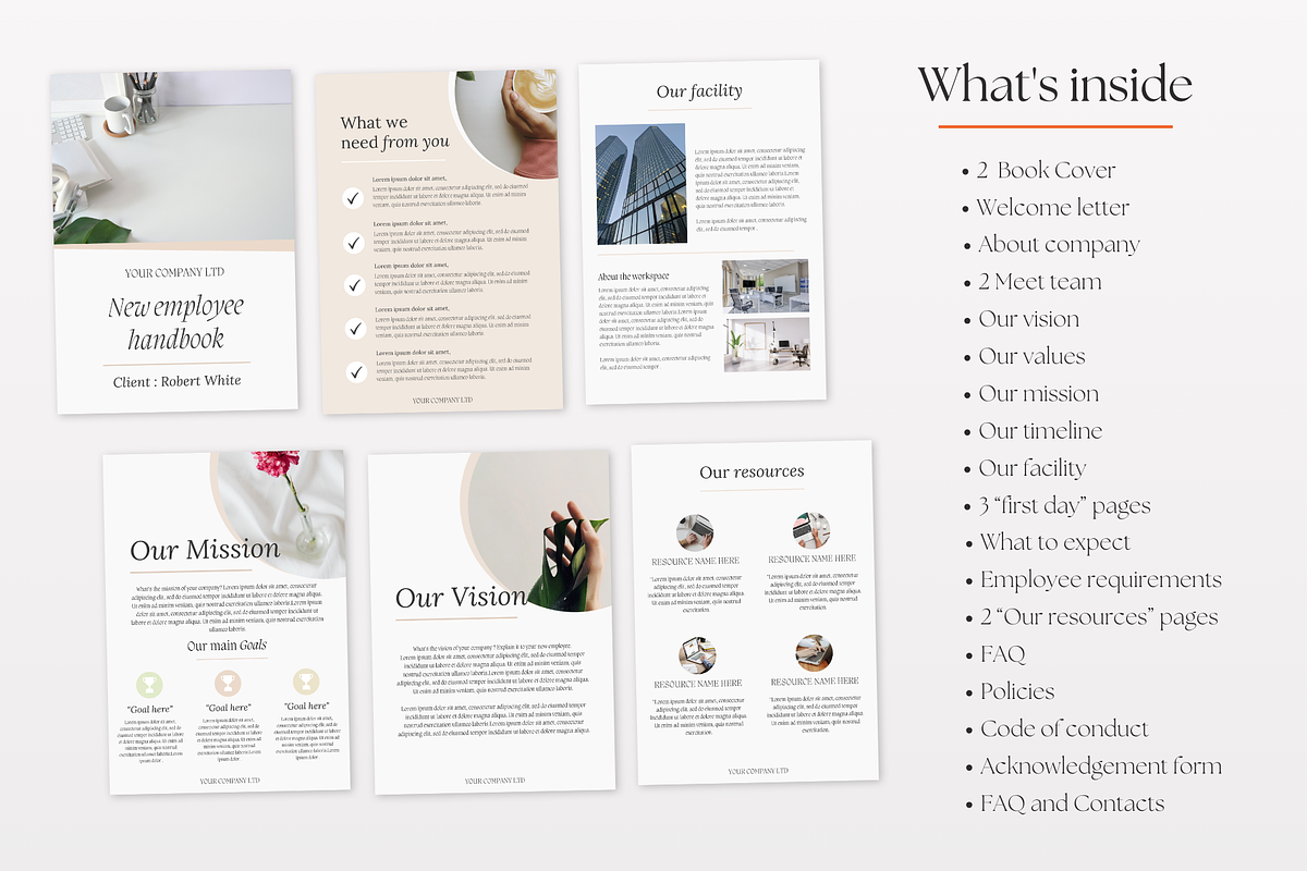 New Employee Handbook, a Marketing Template by PittaFinePrint (Photo 3 of 7)