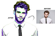 Neon Abstract Portrait FX, an Action Add-On by Studio Retouch (Thumbnail 10 of 13)