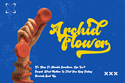Archid Flower - Retro Handwritten, a Script Font by Dhabee (Thumbnail 5 of 15)