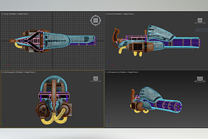 Retro-Futuristic Mechborg & Minigun