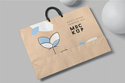 Kraft Paper Shopping Bag Mockups, a Packaging Mockup by megostudi0 (Thumbnail 3 of 6)