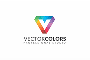 Vector Letter V Colorful Pixel Logo, a Branding & Logo Template by yopie (Thumbnail 2 of 5)