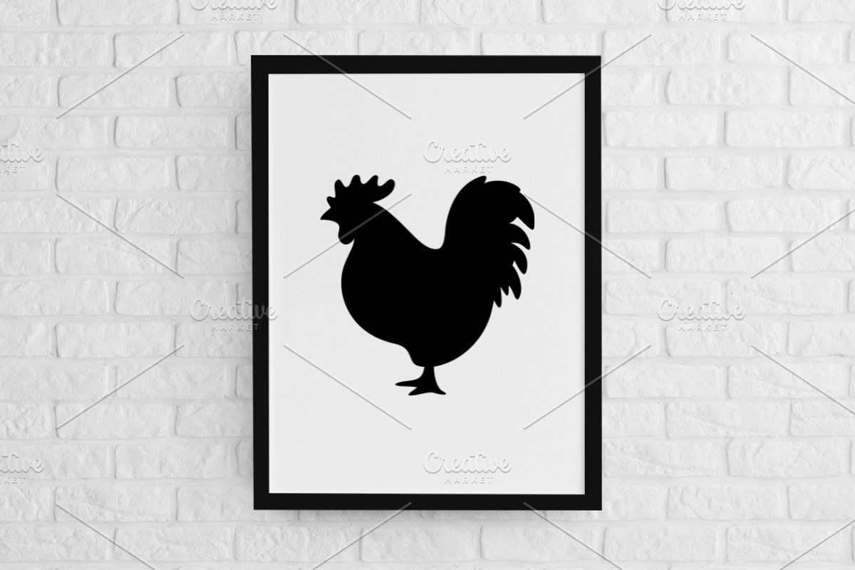 Chicken Silhouette SVG, an Animal Illustration by newminddesign (Photo 2 of 3)