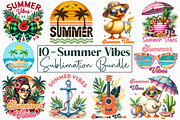 Summer Vibes Sublimation Bundle, an Illustration by Libby Wishes (Thumbnail 1 of 11)