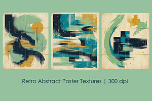 Retro Abstract Poster Textures, a Decorative Illustration by StockVerse Creative