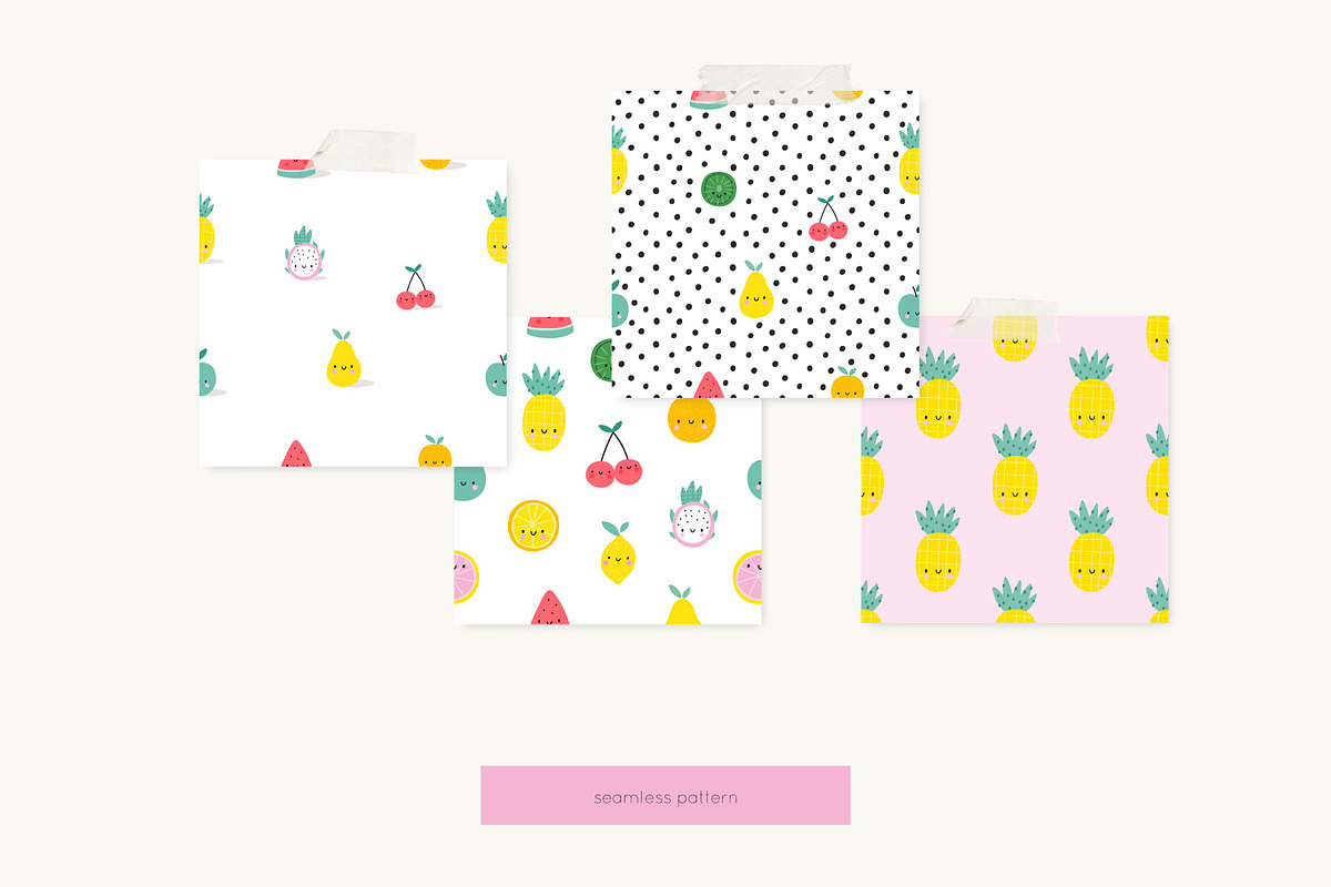 Be Cool - cute cartoon summer fruit, a Decorative Illustration by Barkova Nadya (Photo 3 of 7)