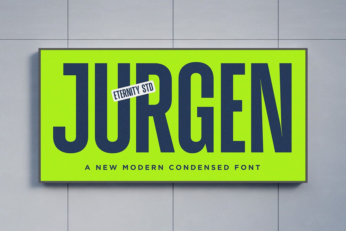 ET Jurgen -New Modern Condensed Font, a Sans Serif Font by Eternity Studio (Photo 7 of 12)