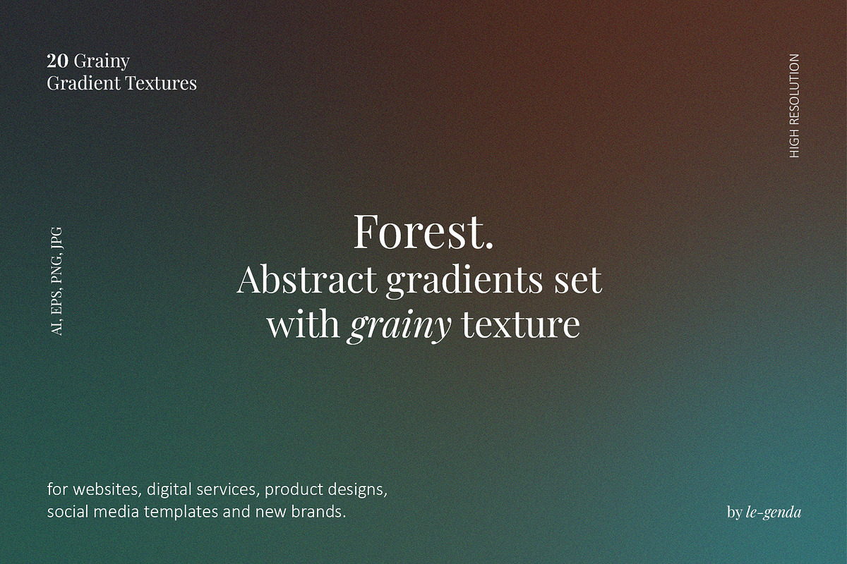 20 Forest Gradients Set, a Texture Graphic by le-genda (Photo 1 of 11)