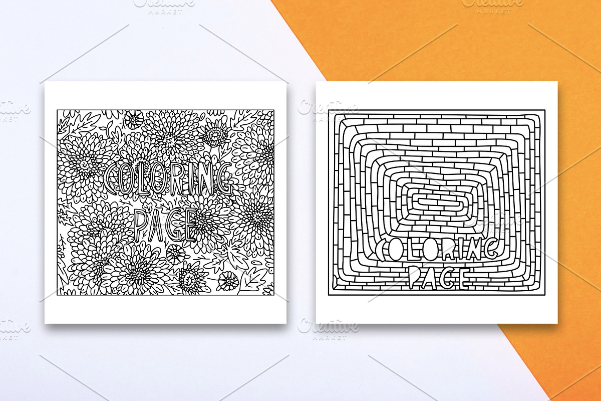 Set of 6 coloring pages, a Decorative Illustration by Lyolya Profitrolya (Photo 3 of 4)
