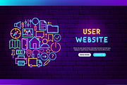 Web Design UI UX Neon Vector Icons, an Outline Icon by Anna_leni (Thumbnail 6 of 6)