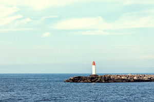Landscape with white lighthouse, a Nature Photo by BOOCYS