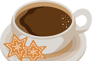 Coffee with ginger stars