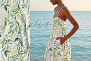 Watercolor Spring Foliage Pattern, a Pattern Graphic by SirenaArt (Thumbnail 2 of 15)