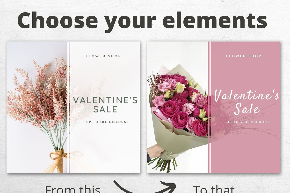 52 FLOWER SHOP canva templates, a Social Media Template by Talipic Designs (Photo 4 of 7)