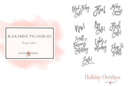 Black Friday PNG Overlays
