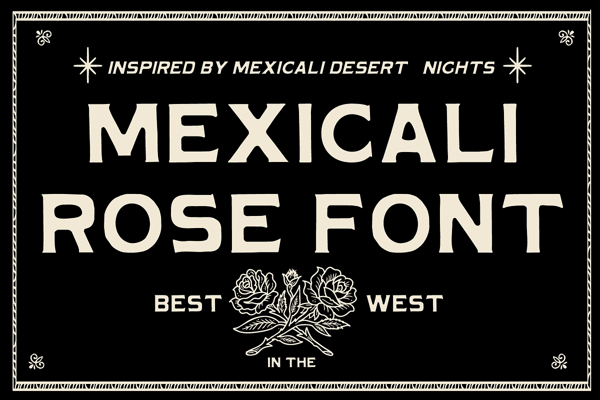 MEXICALI ROSE DISPLAY FONT, a Sans Serif Font by LONESTARTYPEFOUNDRY (Photo 5 of 5)