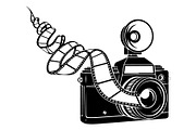 Vintage Camera Film Silhouette, an Object Illustration by yasushie (Thumbnail 14 of 31)