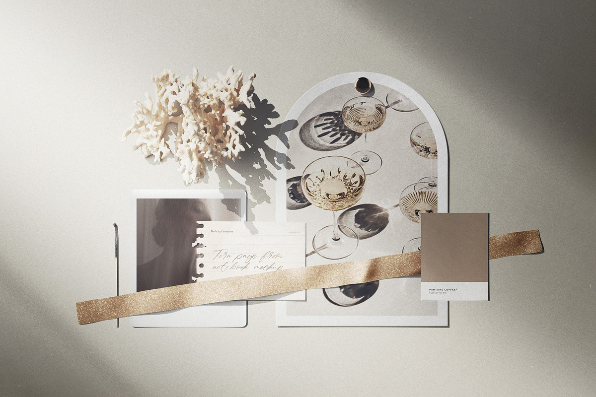 Modern moodboard mockup kit, a Product Mockup by Creatoom (Photo 3 of 23)