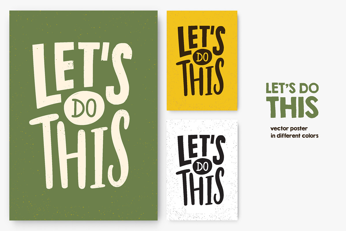 Let's do this lettering cards, a Decorative Illustration by Good Studio (Photo 1 of 6)