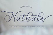 Nathale Script, a Script Font by PollemSt (Thumbnail 1 of 6)