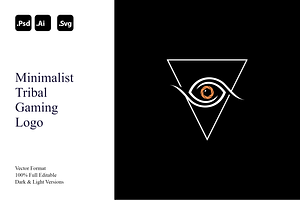Minimalist Tribal Gaming Logo, a Branding & Logo Template by Luxury Logos