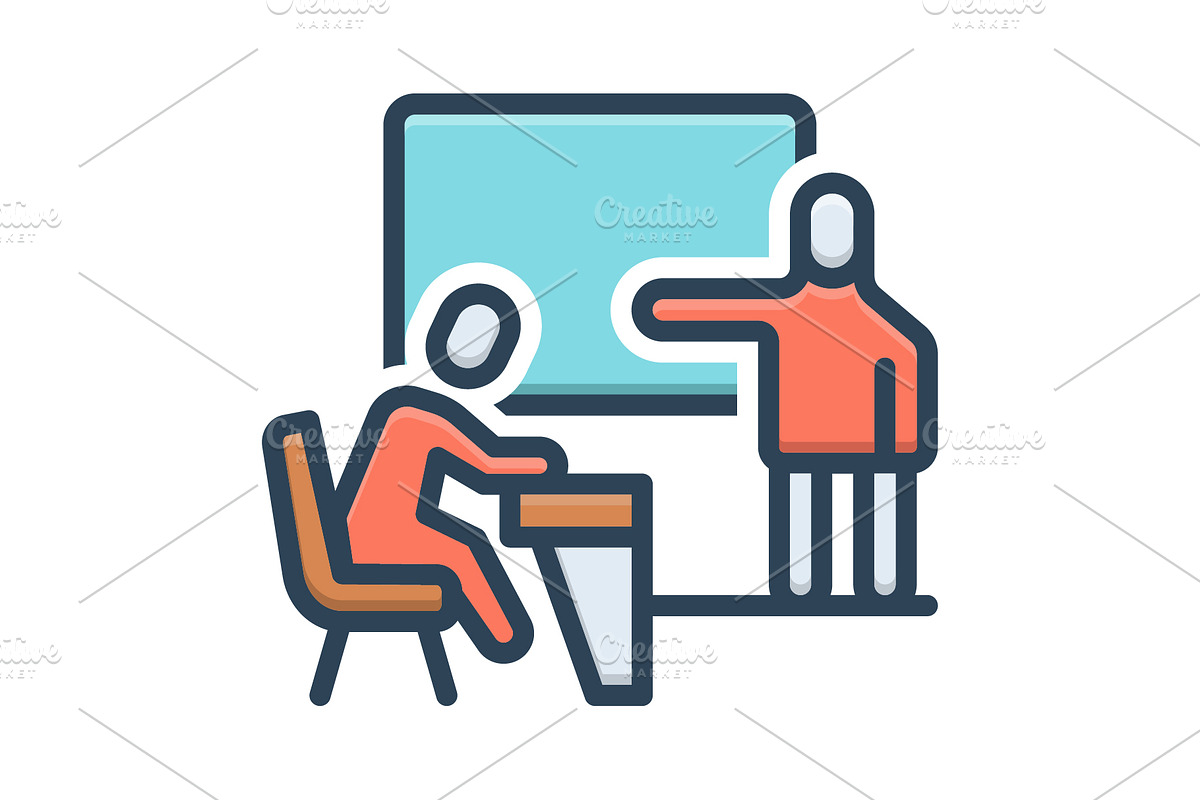 Tuition teaching color icon, a Duotone Icon by Creative priyanka
