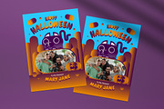 Modern Halloween Greeting Card, a Brochure Template by graphicook (Thumbnail 3 of 4)