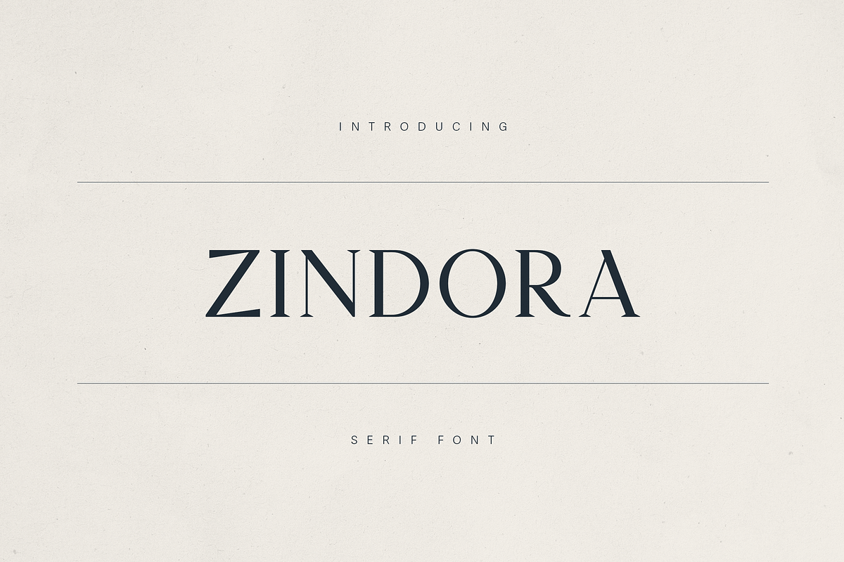 Zindora - Modern Classic Serif Font, a Serif Font by Only Fonts (Photo 1 of 11)