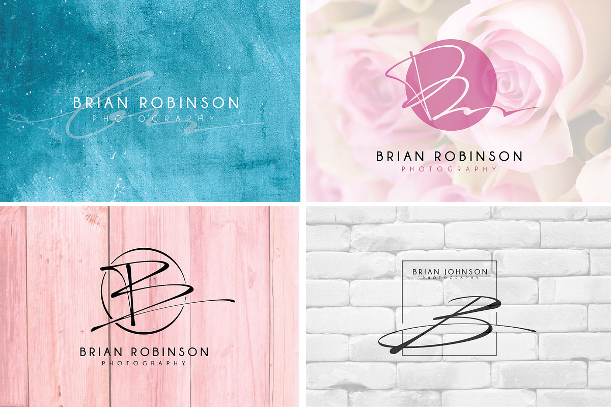 168 LETTER B SIGNATURE monogram logo, a Branding & Logo Template by Whimsical Logoshop (Photo 3 of 16)