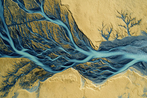 River patterns on sand, a Photo by Beautiful things