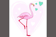Flamingo bird set, an Animal Illustration by OKart.studio (Thumbnail 5 of 6)