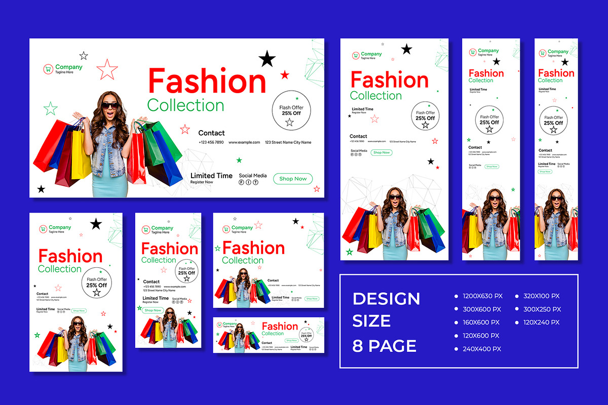 Fashion Collection Web Banner Set, an UI Kit Template by CreativeShaper (Photo 1 of 4)