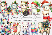 Funny Christmas Llama clipart, an Illustration by Designworld (Thumbnail 1 of 4)
